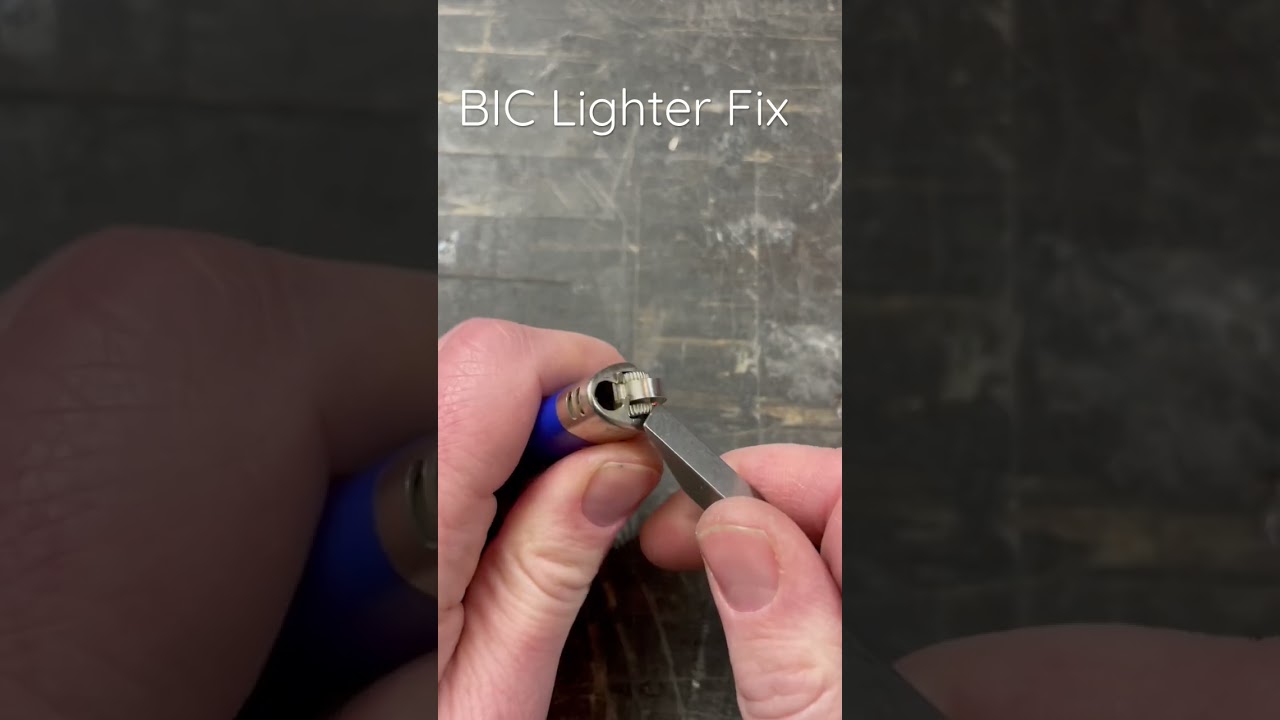 Don&rsquo;t do this. BIC Lighter FIX with The Mighty Bar #biclighter #edc #bic