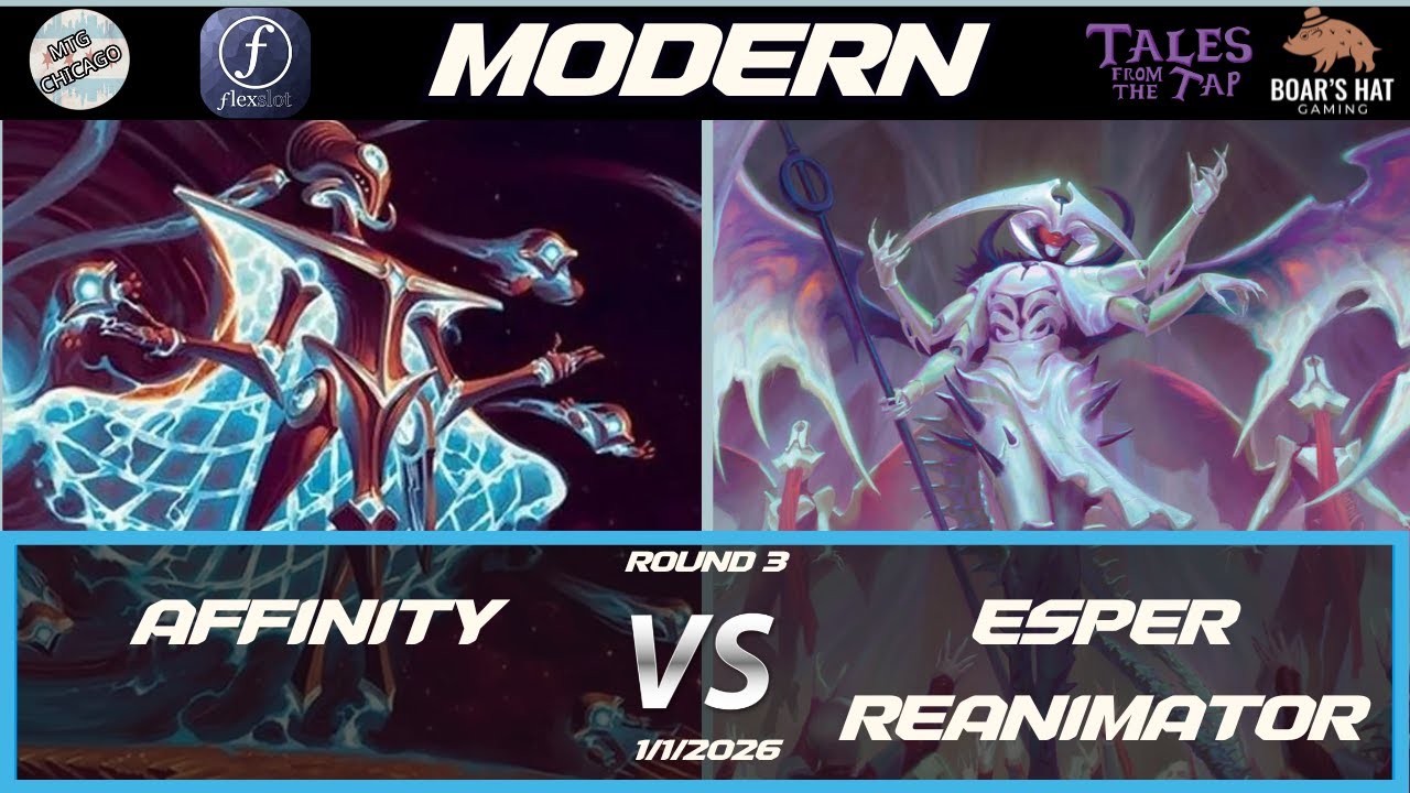 Affinity против Esper Reanimator [MTG Modern, 3 раунд]