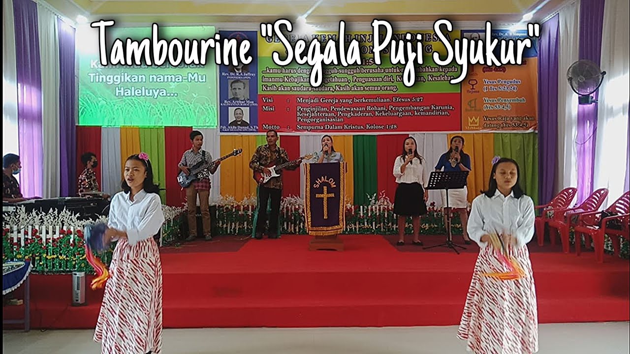 Tamborine ''Sgala Puji Syukur'' || GKII SHALOM - By : Olive & Kartiani