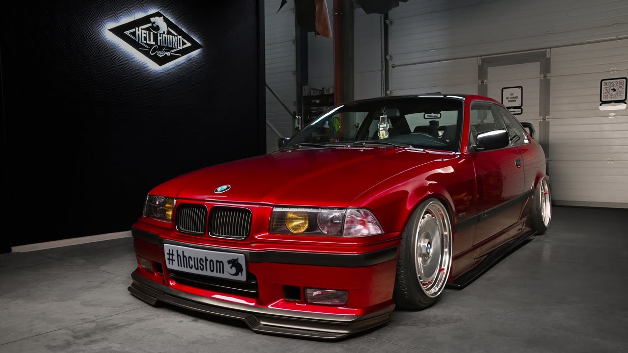 BMW E36 Candy Apple Red пошив автомобильного чехла