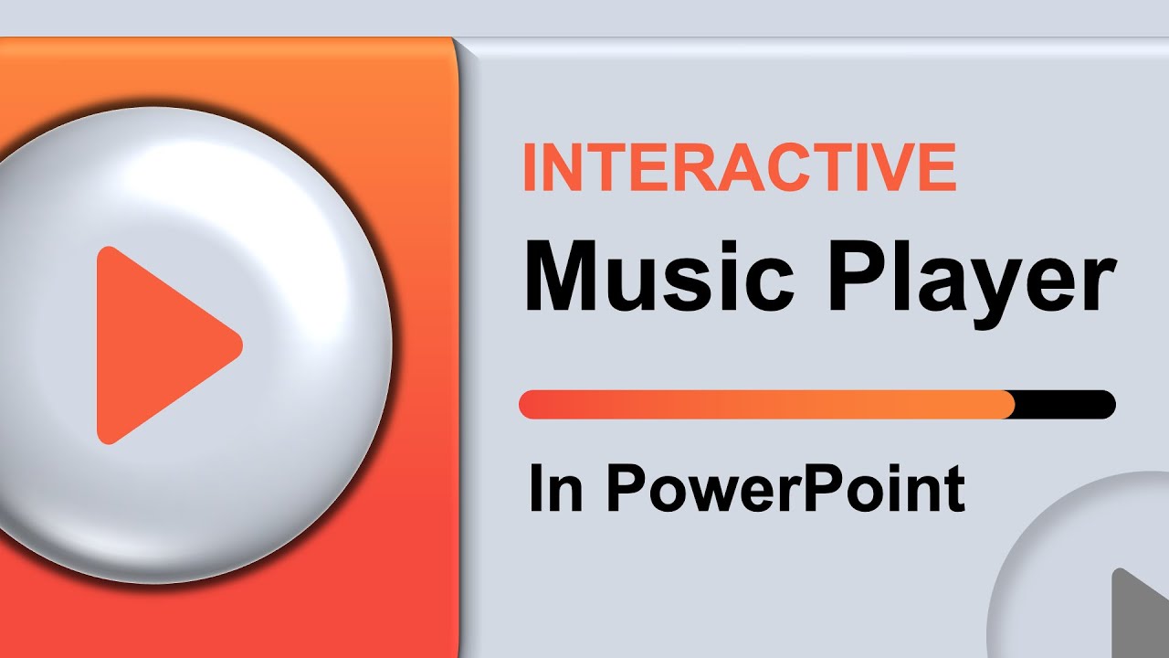 Music Player 3D User Interface with Progress Bar in PowerPoint