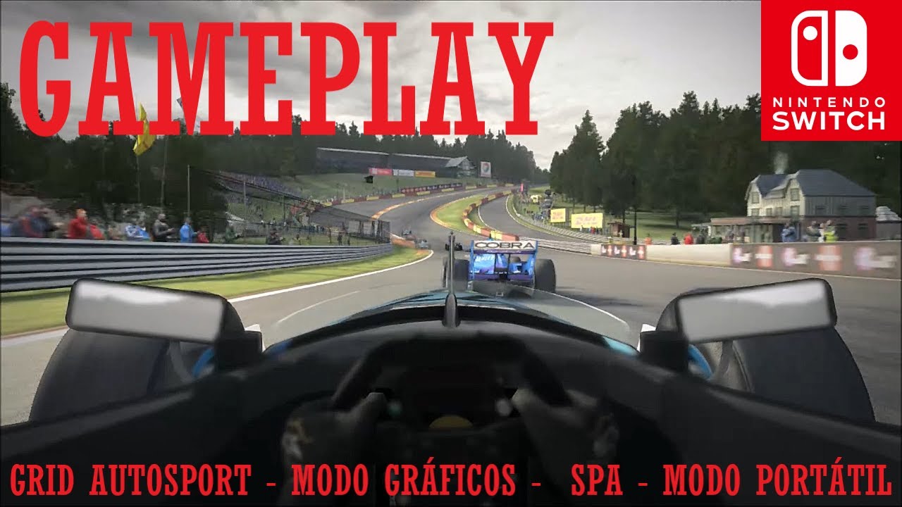 Gameplay GRID Autosport para Nintendo Switch, Modo Gráficos, Open Wheel, Modo Portátil.