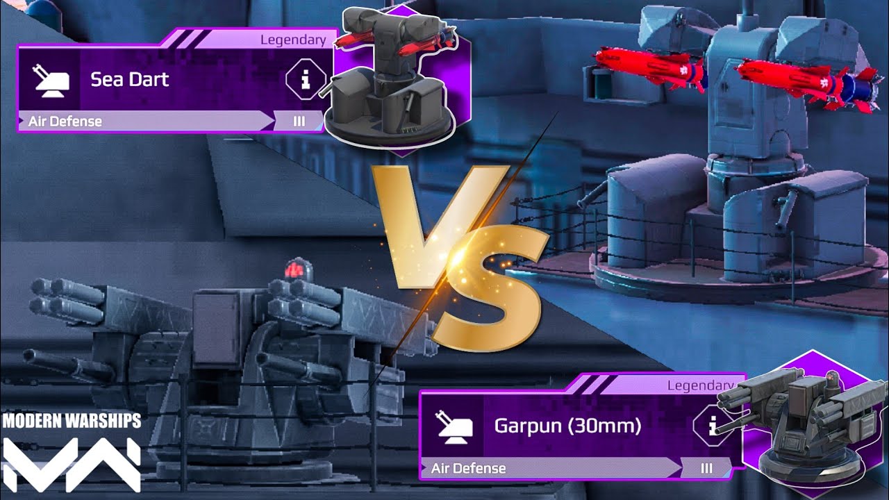 Sea Dart Vs Garpun (30mm) | Airdefence Comparison | Modern Warships #modernwarships
