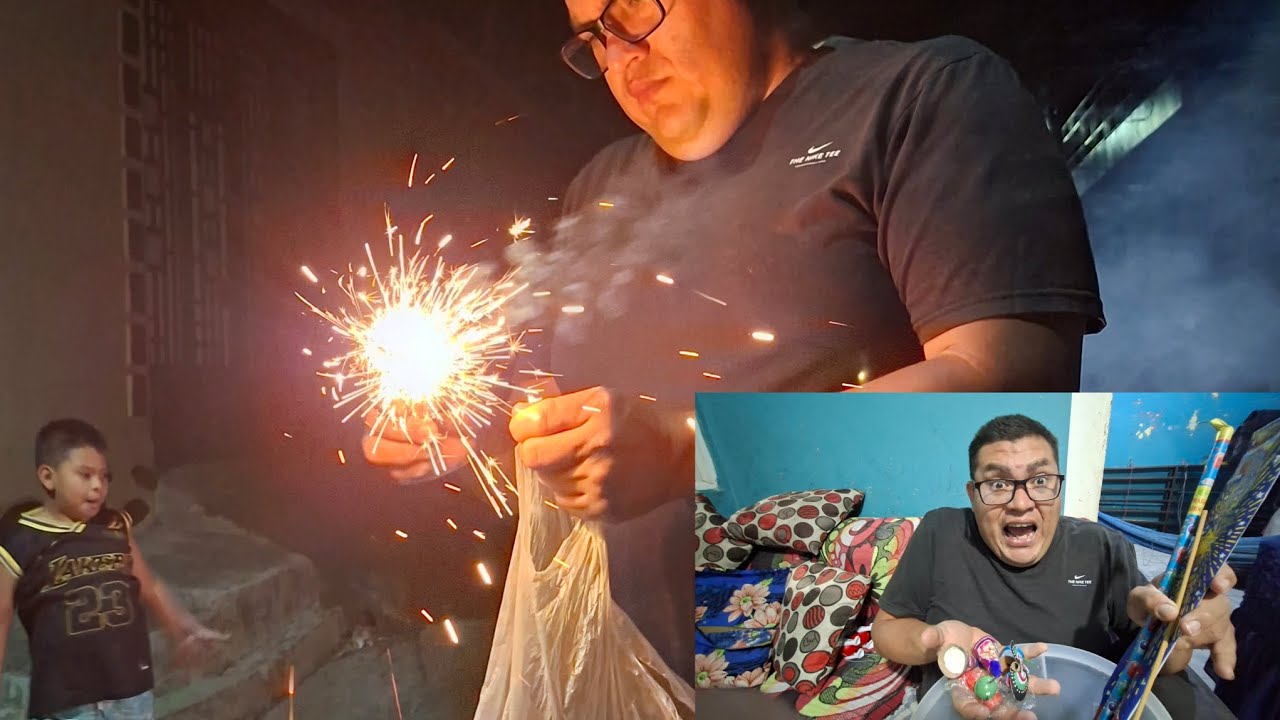 Reventando  pólvora china en elsalvador. Sale mal algo #elsalvador #humor #yosoydelos7mil 