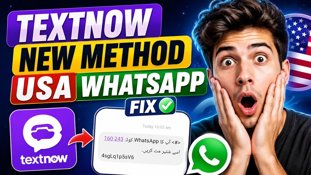 TextNow New Method 2026 | USA WhatsApp Number Working Method 🔥