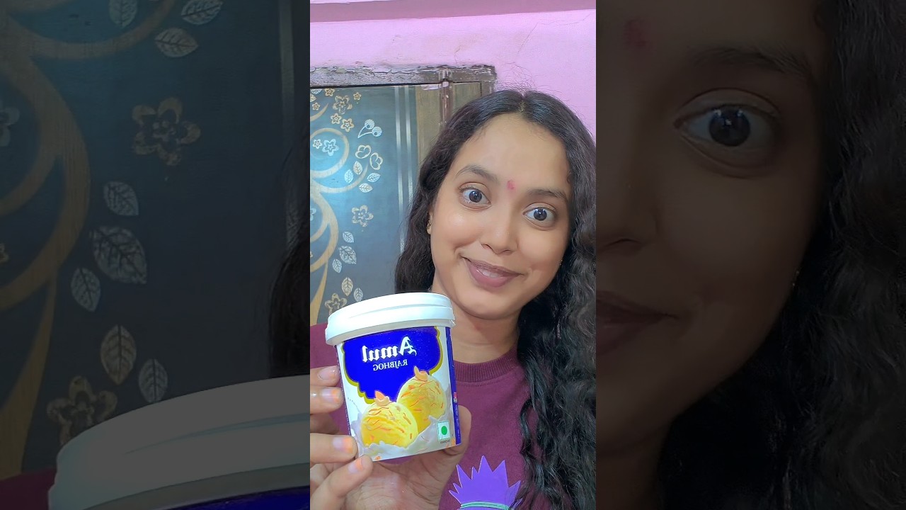 Trying Amul Rajbhog Ice Cream 😃 #review #shorts