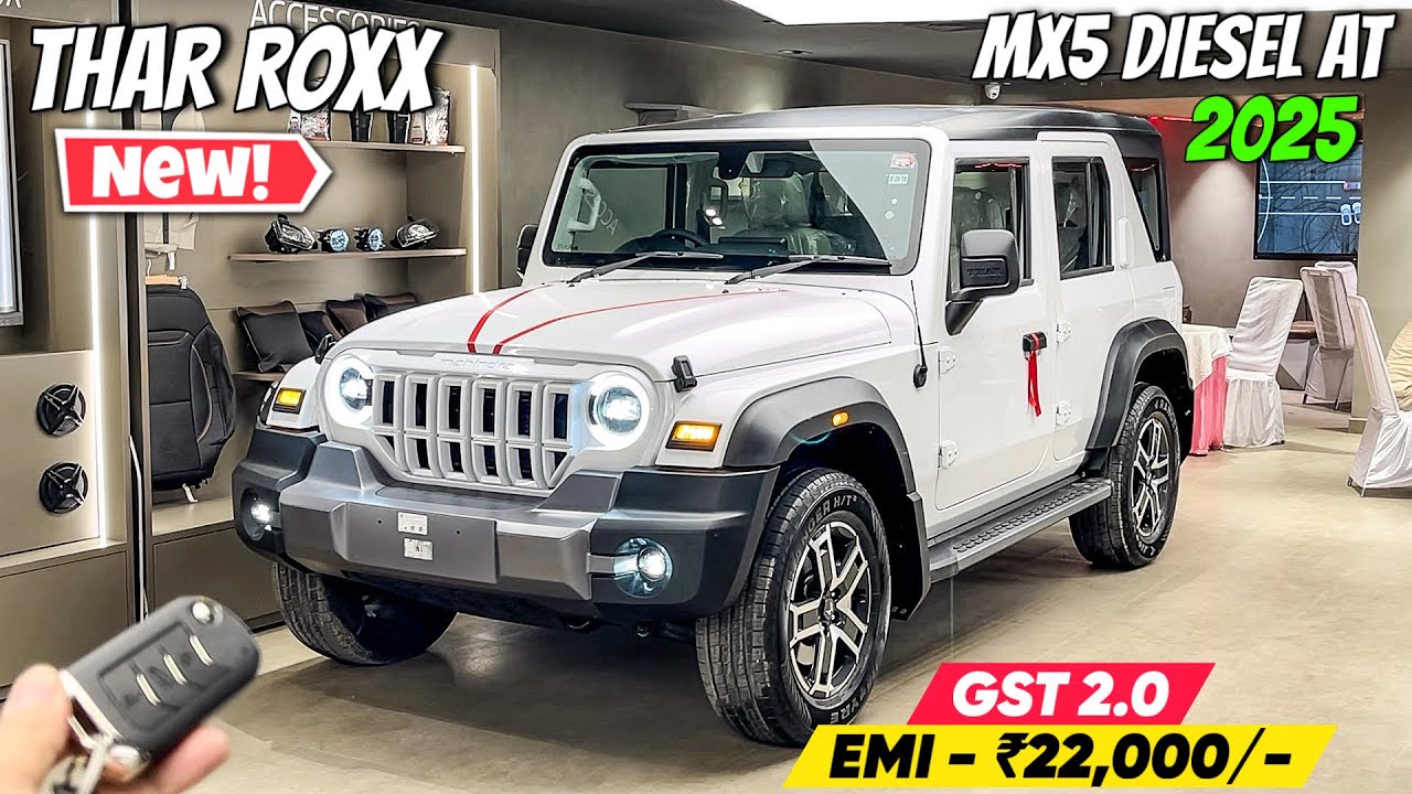 Mahindra Thar Roxx MX5 Diesel AT 2025 ❤️ | GST 2.0 में ₹1,33,000/- की महाबचत ✅ | Thar Roxx Review