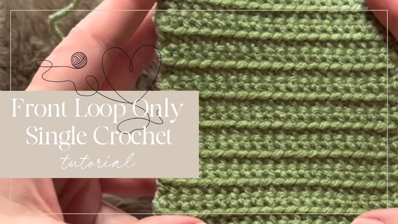 How to Crochet Front Loop Only single crochet (FLO sc) | Easy Crochet Texture for Beginners