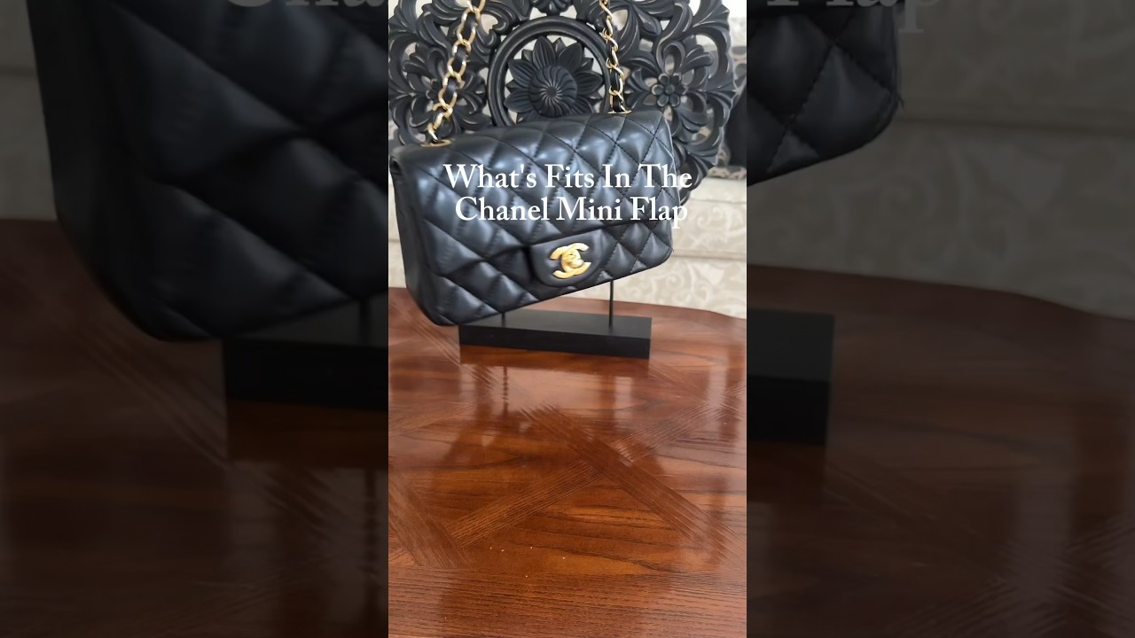 What Fits In The Chanel Mini Flap Bag #shorts #chanel  #elegancepersonified