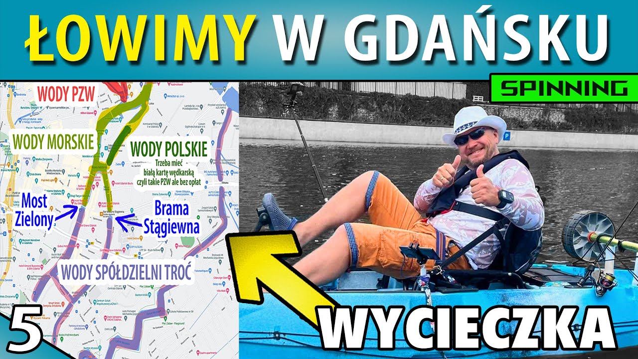 KAJAK WĘDKARSKI ➤ Zwiedzamy Gdańsk z kajaka + zakupy...