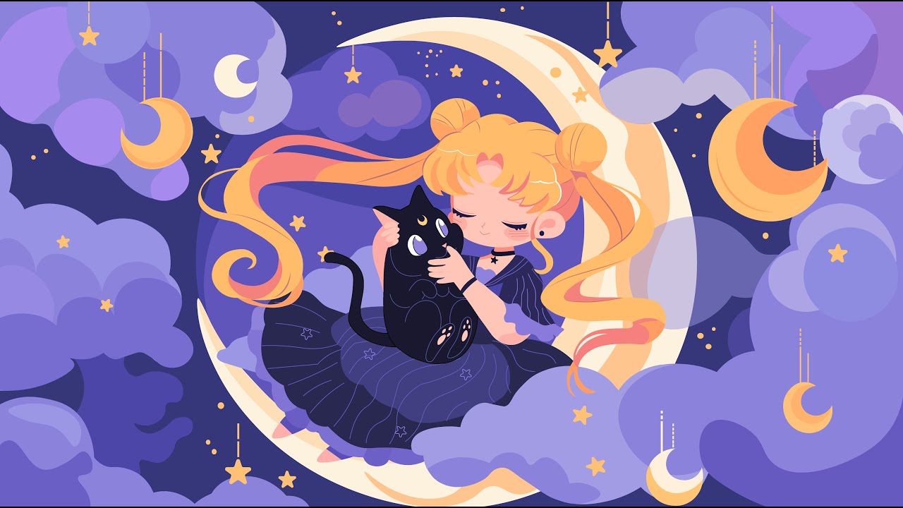 Chill Lofi Beats to Study & Relax with Sailor Moon 🌚✨