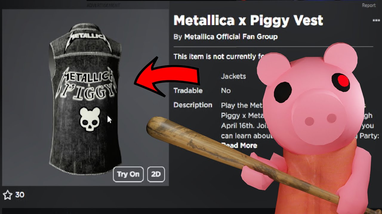 Metallica X Piggy Vest Roblox Item