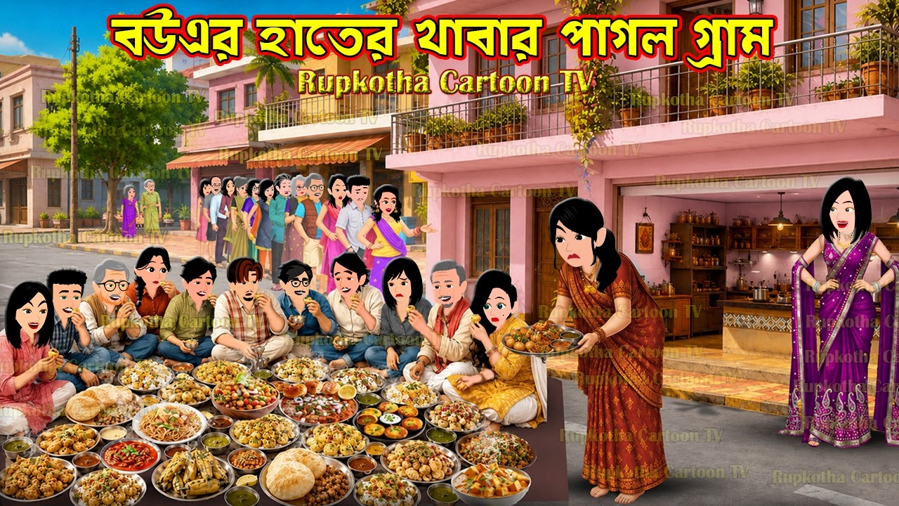 বউএর হাতের খাবার পাগল গ্রাম Bouer Hater Khabar Pagol Gram | Bangla Cartoon | Rupkotha Cartoon TV