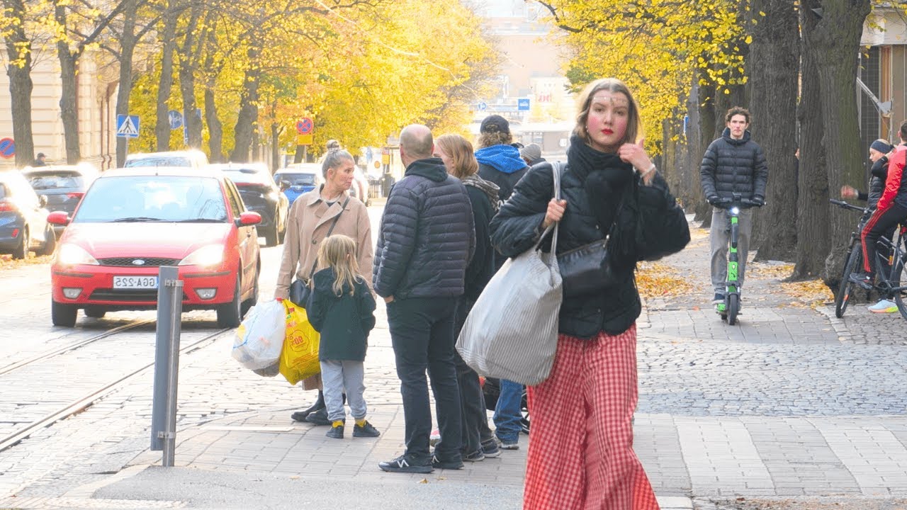Helsinki Finland Autumn Walking Tour: The Most Beautiful Stylish Girls & Stunning 4K City Views 🍁 🇫🇮
