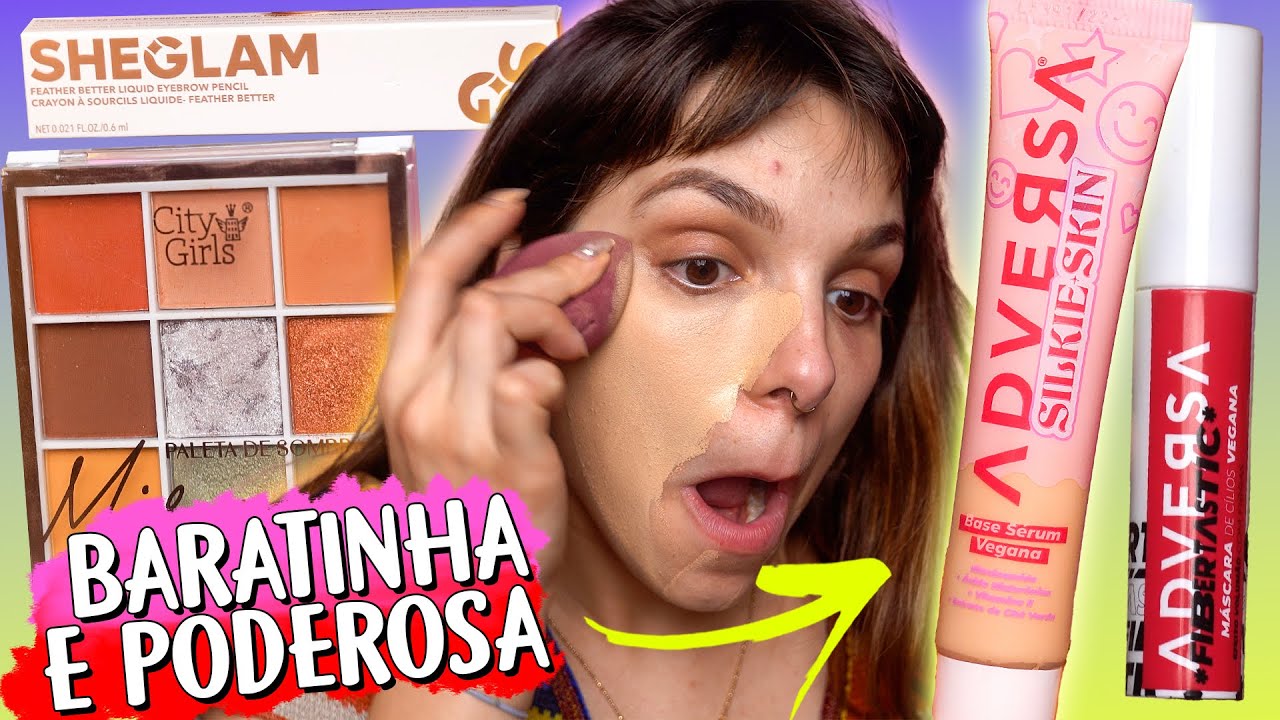 TESTANDO NOVAS MAKES BARATINHAS! Base, Paleta de sombra... CHO-CA-DA