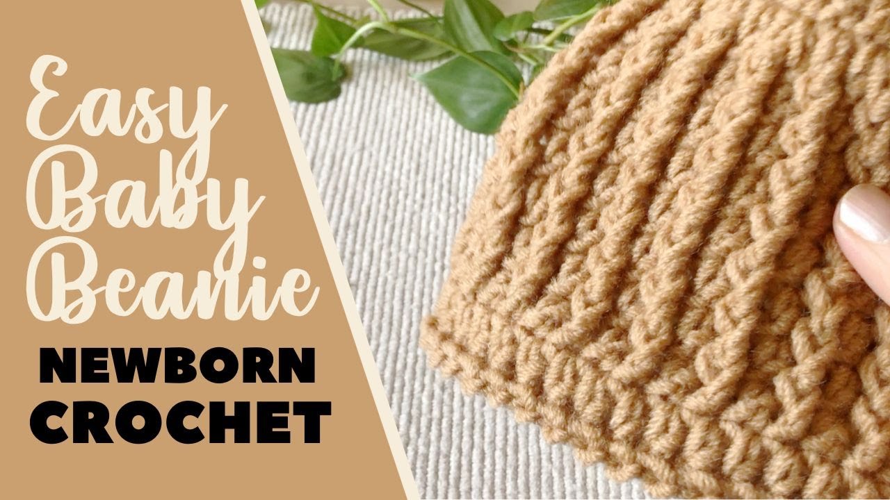 The FASTEST Way to Crochet a Ribbed Baby Hat with Elastic Border