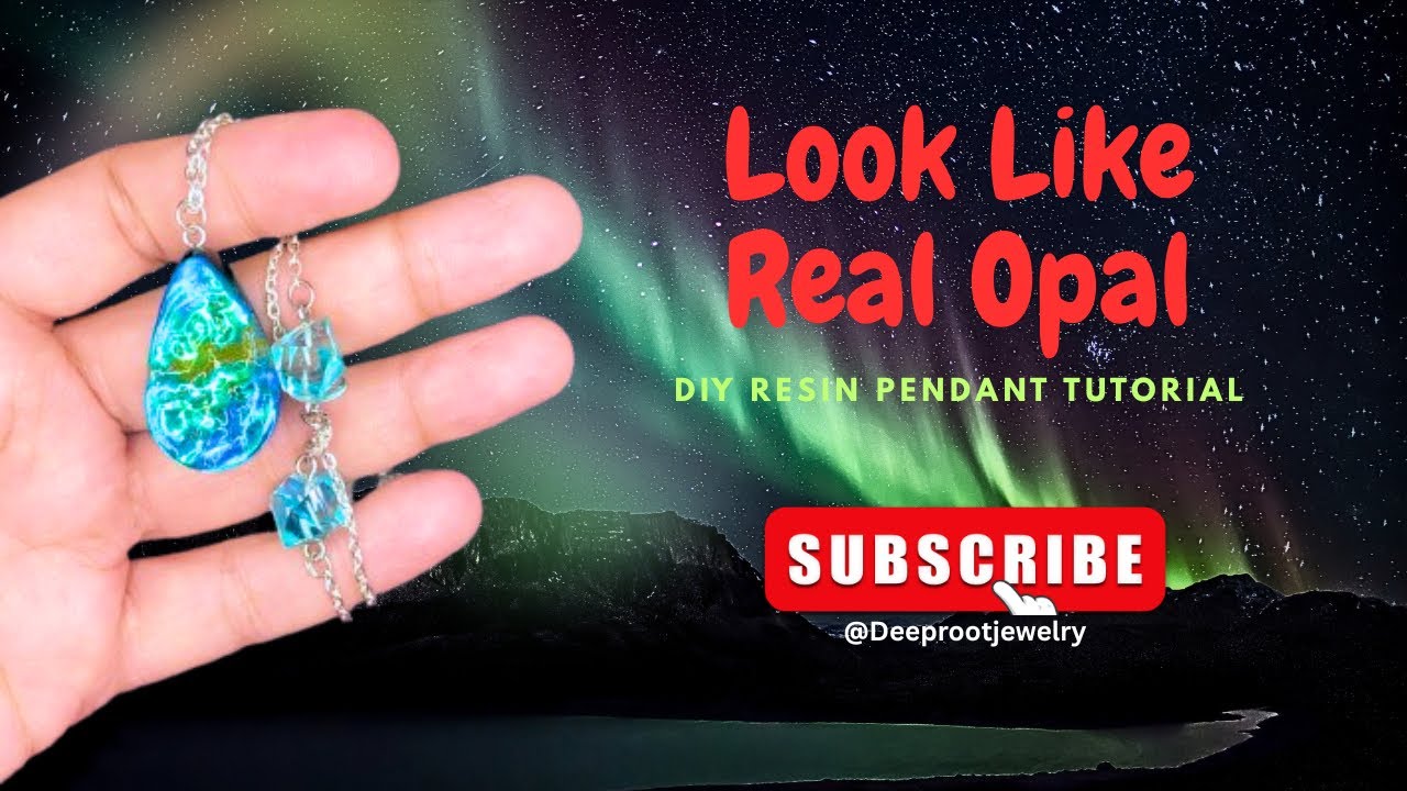 DIY Opal Resin Pendant with Dichroic Sheet | Glossy UV Resin Jewelry Tutorial