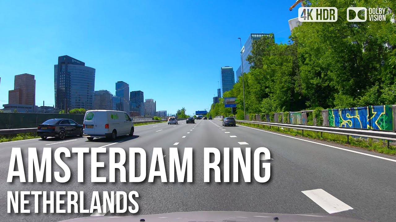 A10 Ring Highway of Amsterdam, Full Coverage - 🇳🇱 Netherlands [4K HDR] Driving Tour