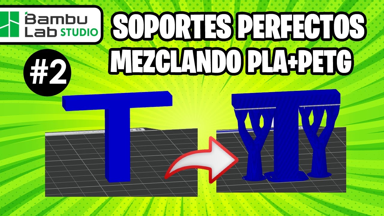 😲 Soportes PERFECTOS y LISOS. Mezclando PLA y PETG. Tutorial Bambu Lab Bambu Studio #2