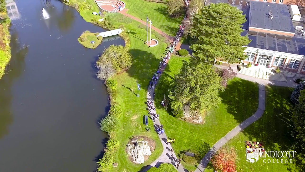 Drone Aerial of Endicott College Campus