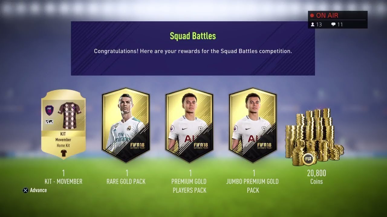 FIFA 18 SQUAD BATTLES REWARDS LIVESTREAM|ELITE3 FOR THE THIRD WEEK IN A ROW!