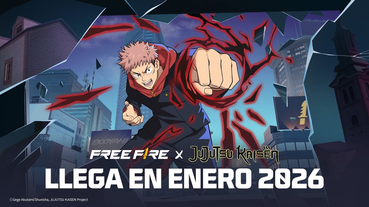 Free Fire &times; Jujutsu Kaisen llegar&aacute; en enero 2026 | Garena Free Fire LATAM