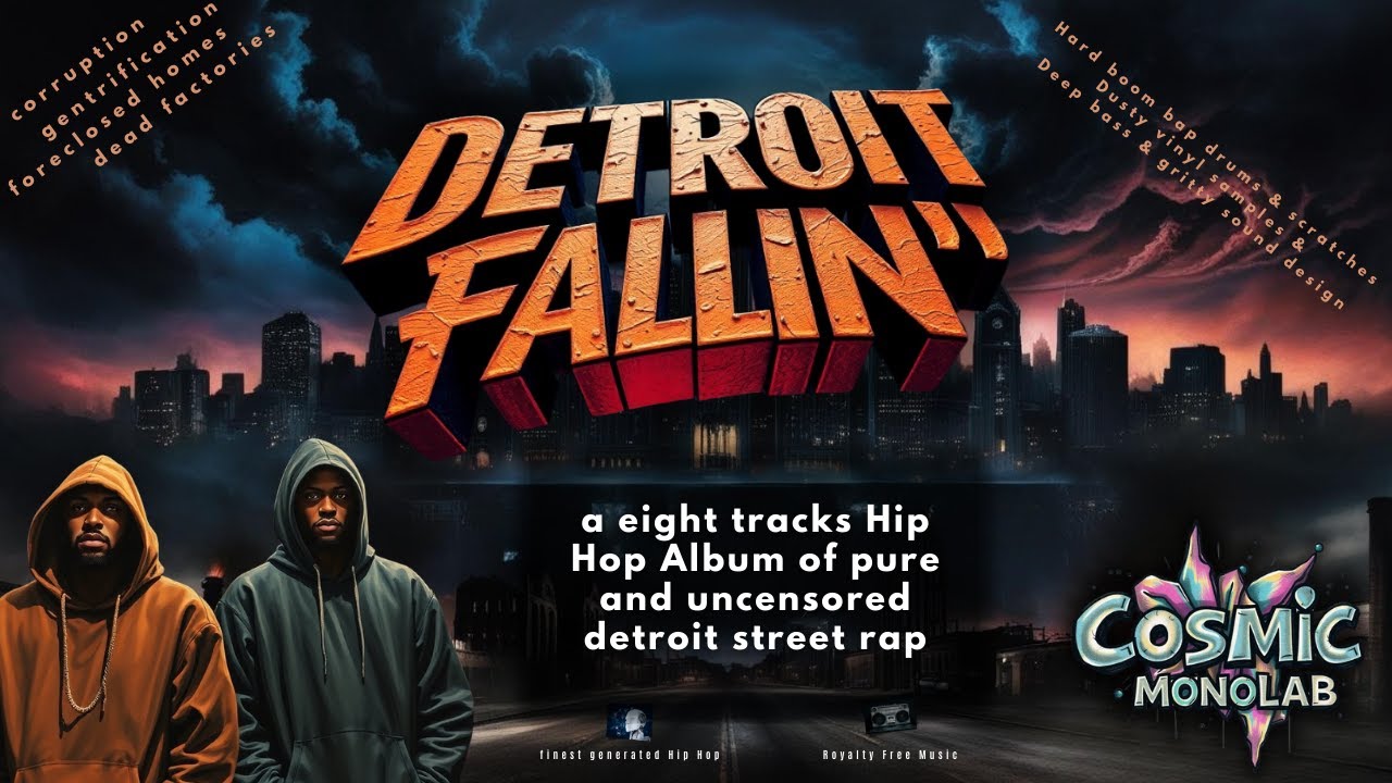 Hip Hop Album - Detroit Fallin - a eight Songs Compilation - finest Detroit Street RAP!