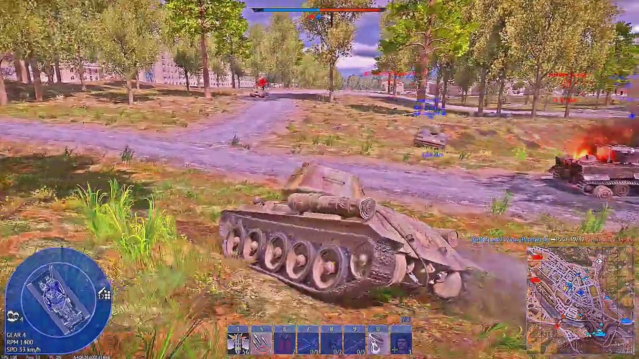 War Thunder Russian Bias T34 1080p60fps