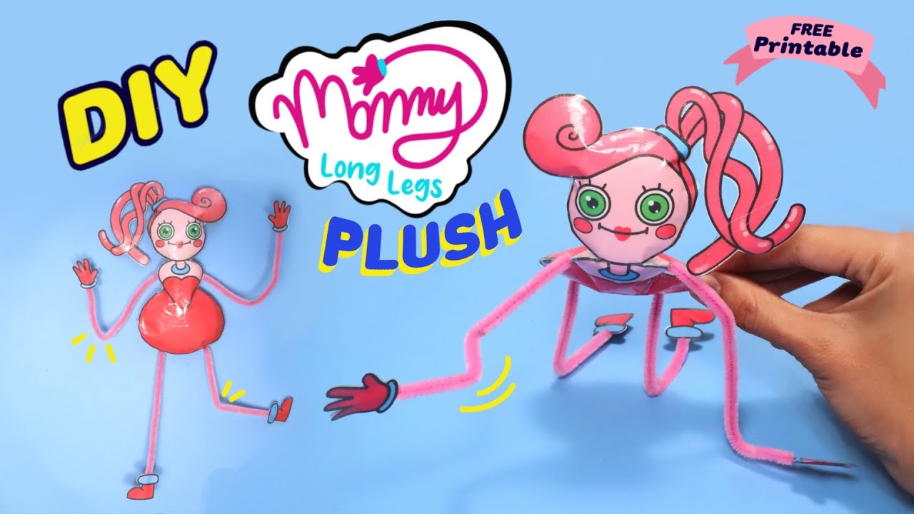 How to Make a Paper Mommy Long Legs Plush  (Free Printable Crafts)