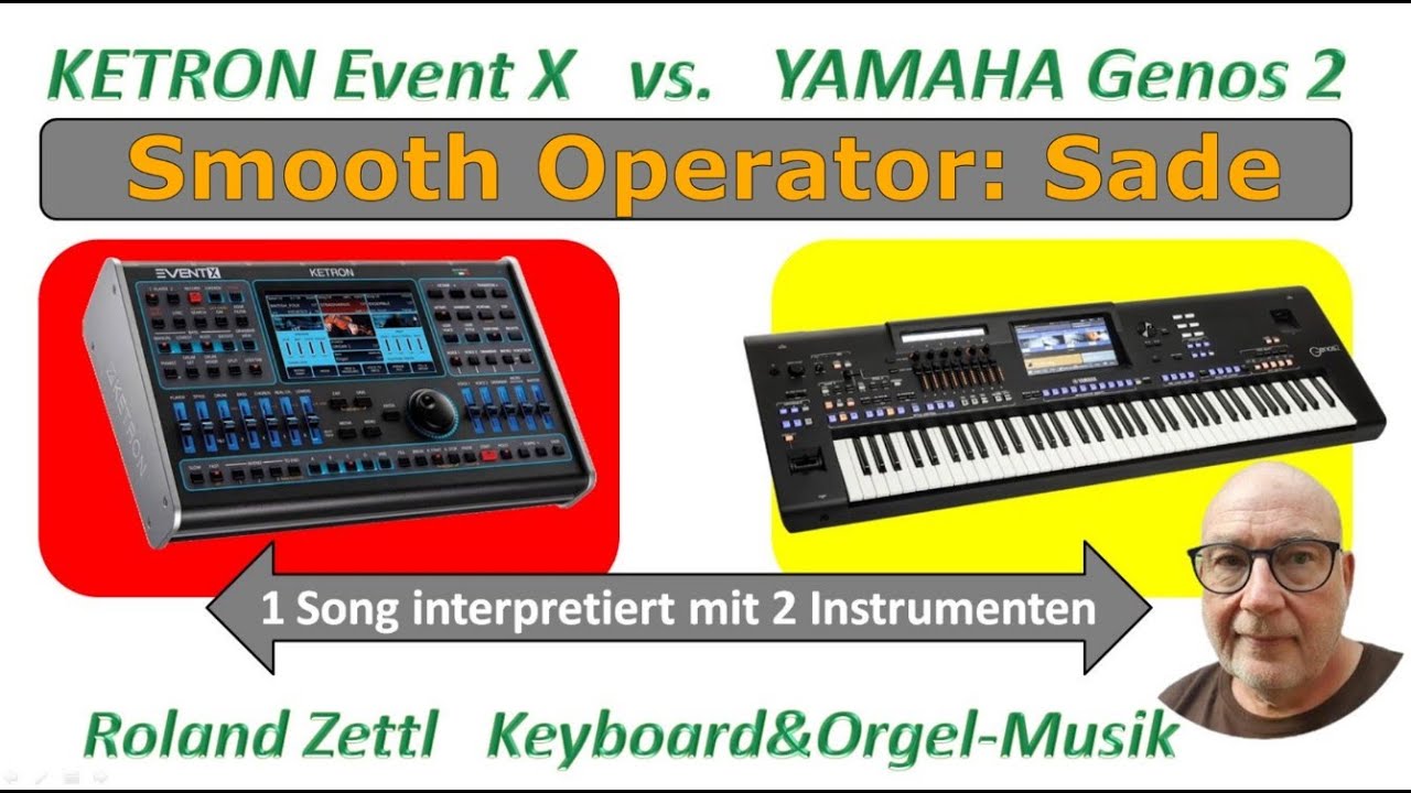 Vergleich KETRON Event X vs. YAMAHA Genos 2 / Keyboard comparison (Smooth Operator - Sade)