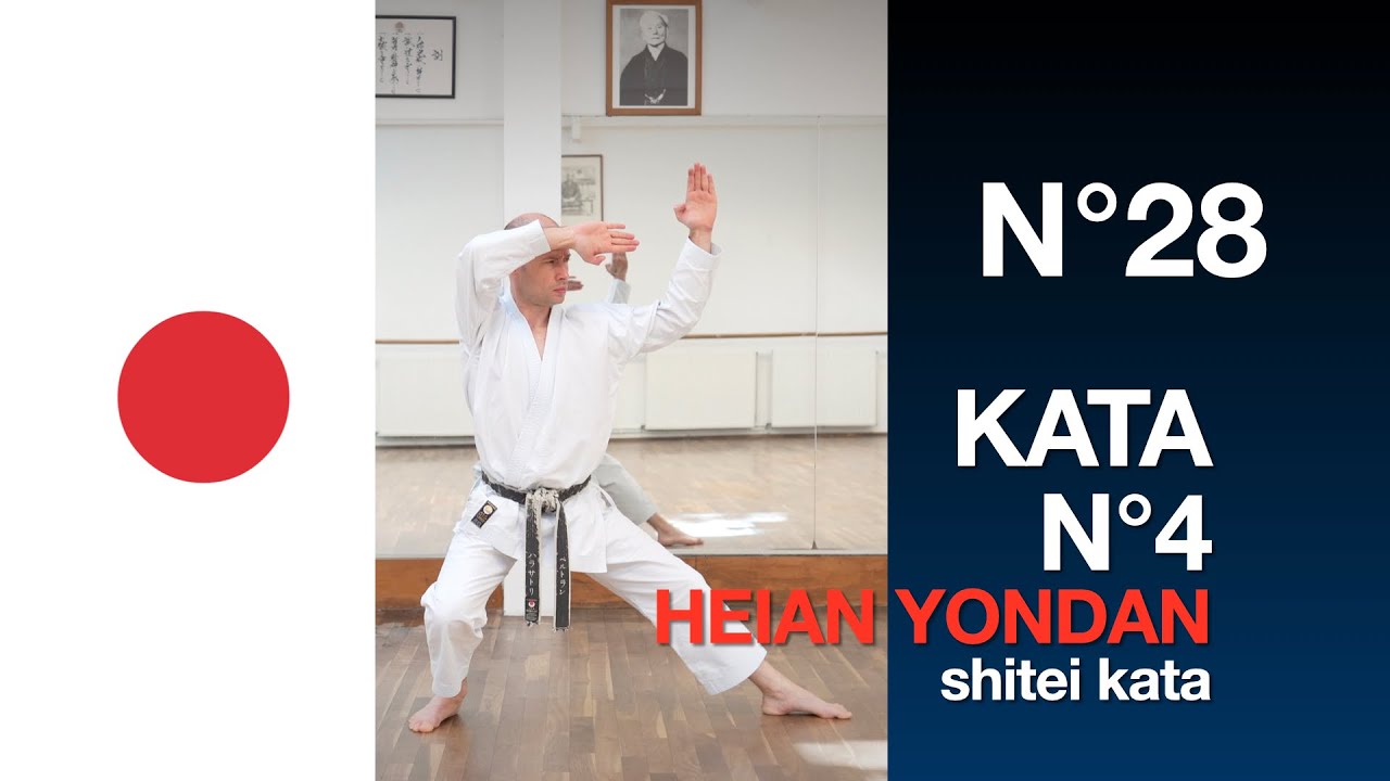 JKA karaté training : KATA N°4 HEIAN YONDAN SHOTOKAN KARATE DO vidéo n°28