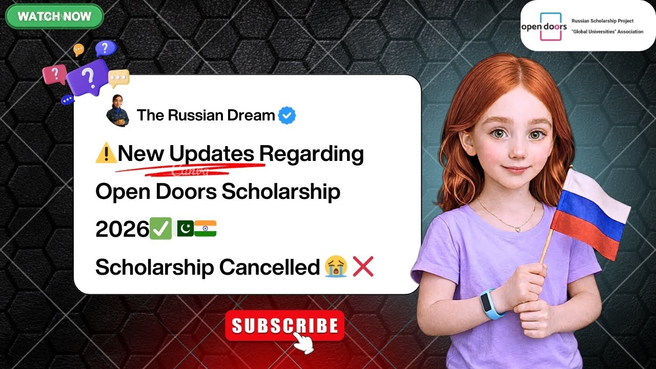 Chances of Getting Scholarship Winners/Runner Ups|Open Doors Scholarship 2026🇷🇺🪆|QnA Session🇵🇰🇮🇳
