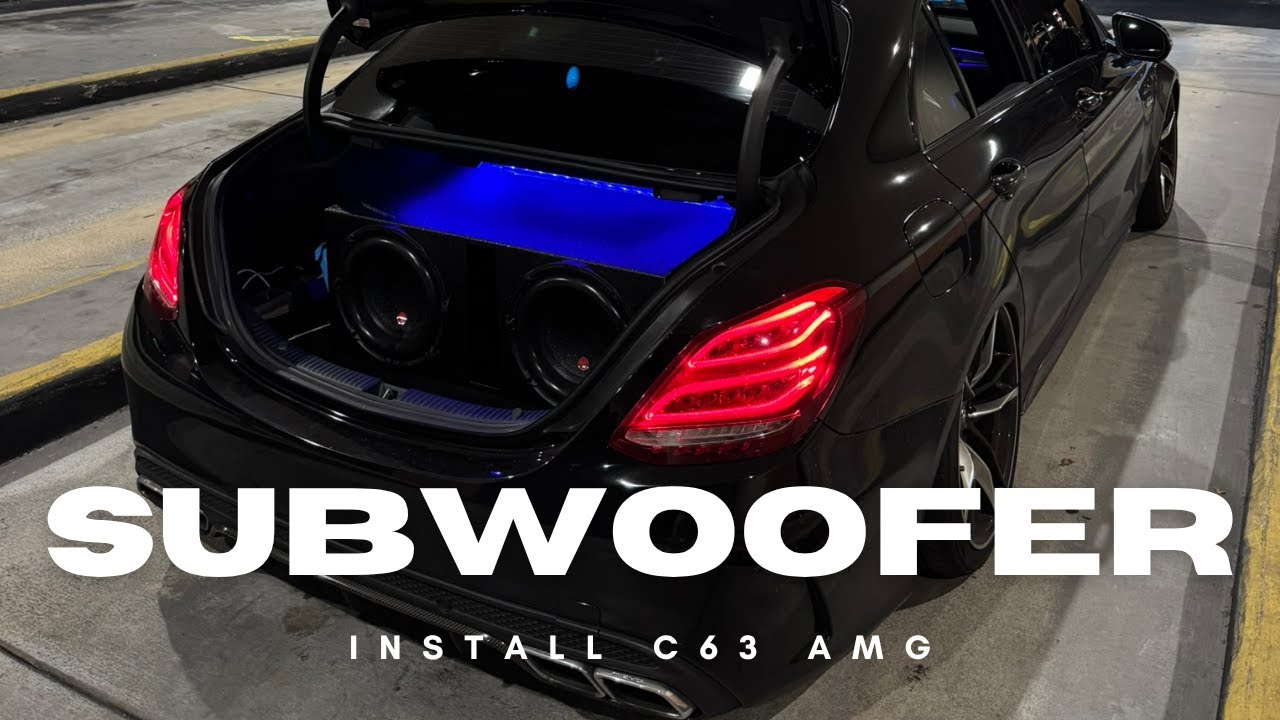 Установка сабвуферов в мой C63 AMG W205 🔊