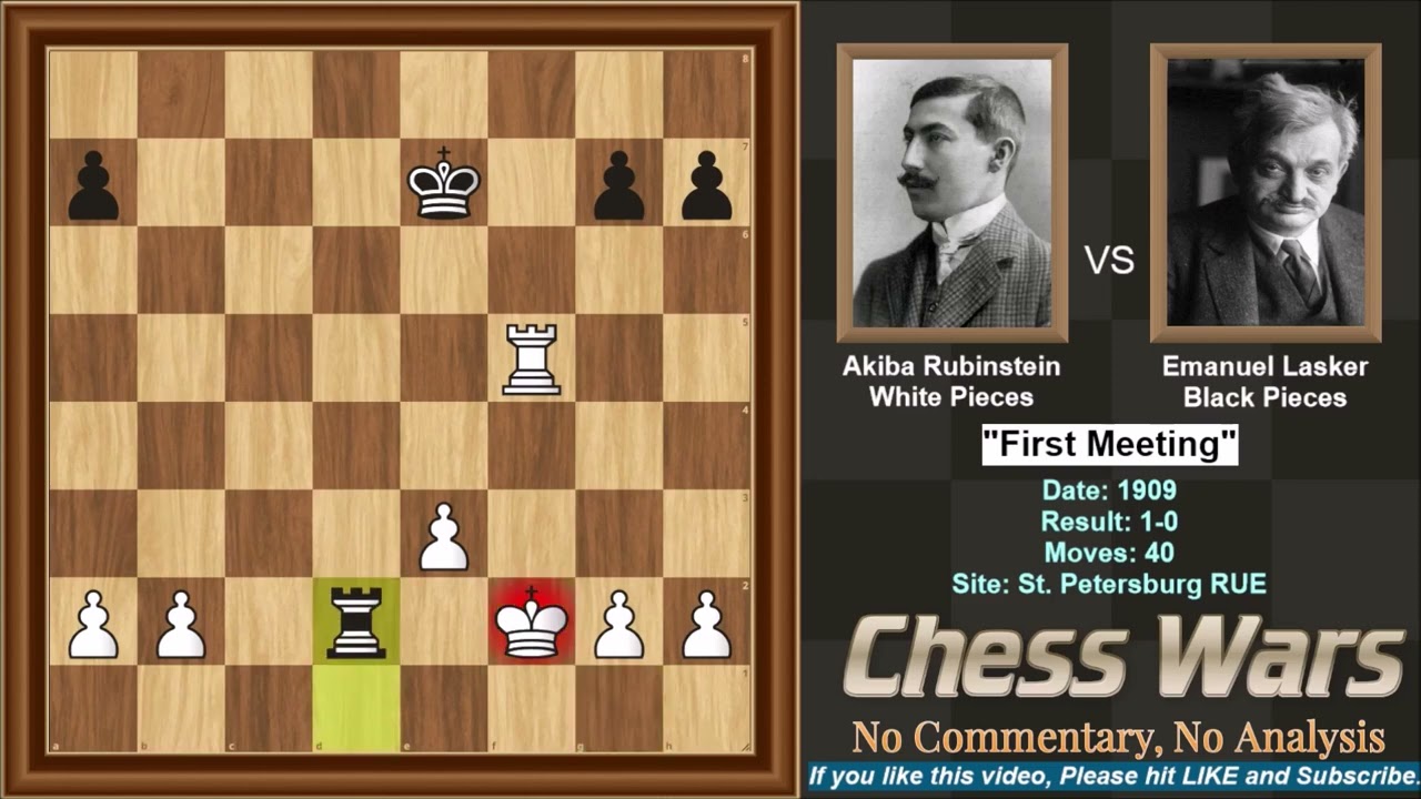 Akiba Rubinstein VS Emanuel Lasker - 1909 