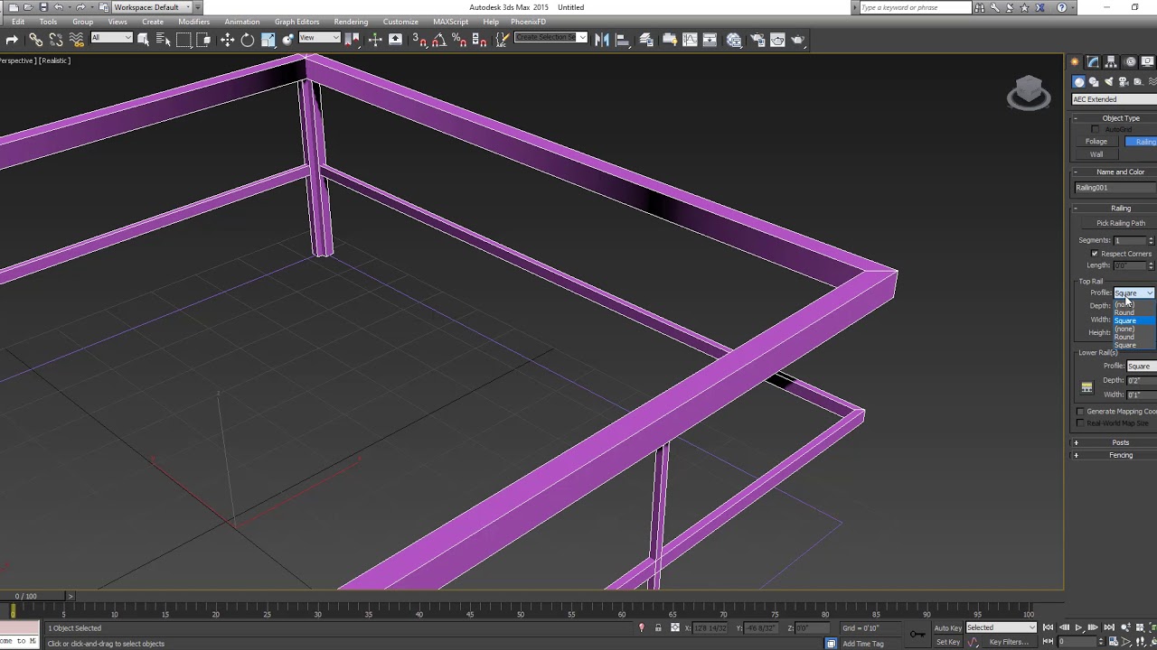 3ds max Drawing Railing part 1 Designtech