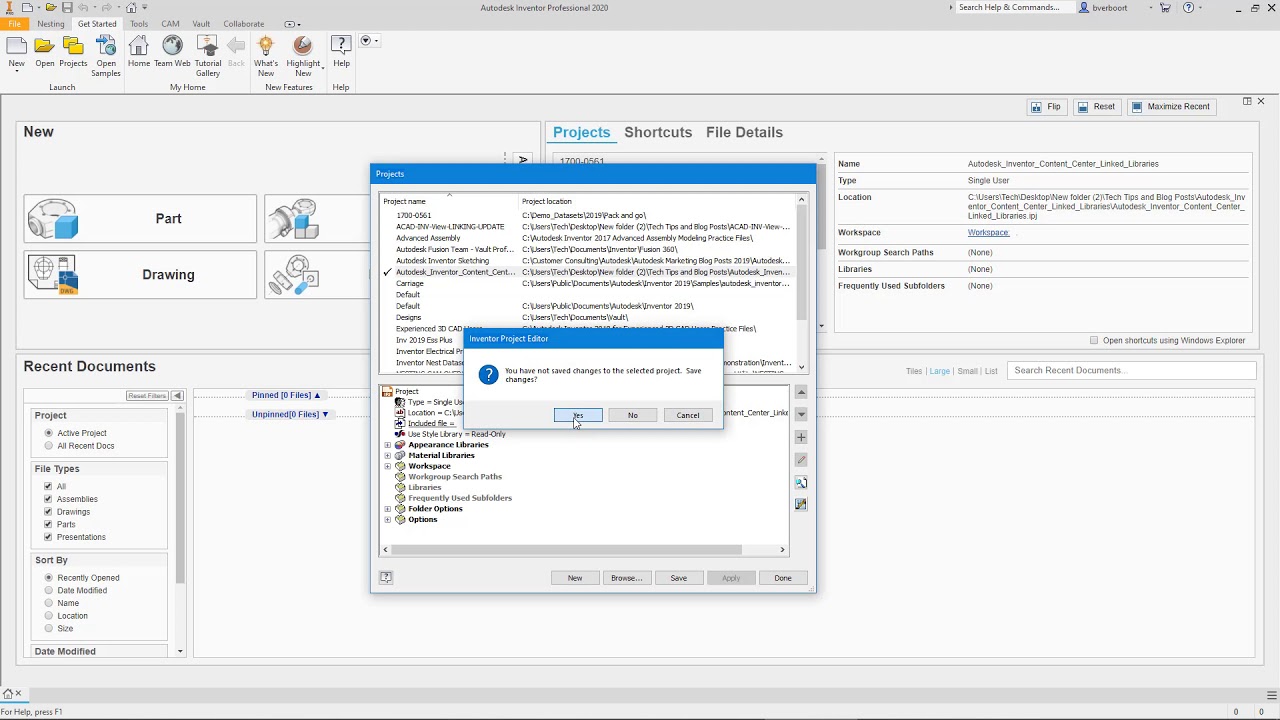 Autodesk Inventor Content Center Linked Libraries