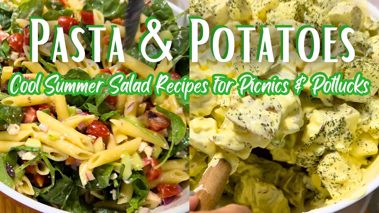 SUMMER MEAL PREP! The Best Greek Pasta Salad & Southern Potato Salad Recipe