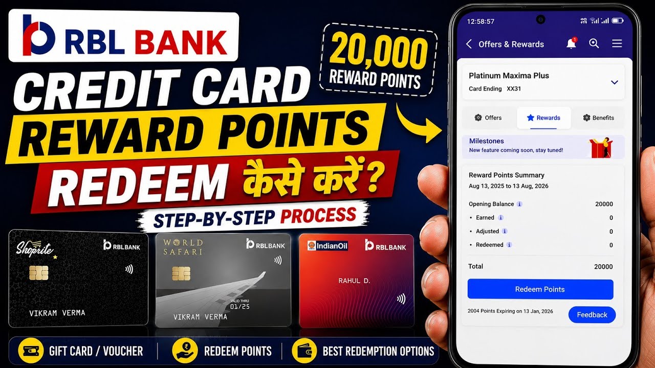 RBL Credit Card Reward Points Redeem Kaise Kare? | How to Redeem RBL Bank Credit Card Reward Points?