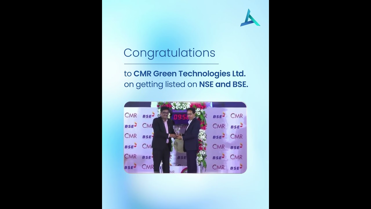 CMR Green Technologies Ltd Gets Listed on NSE & BSE | KFintech #ipo #nse #bse #cmrgreentechnologies
