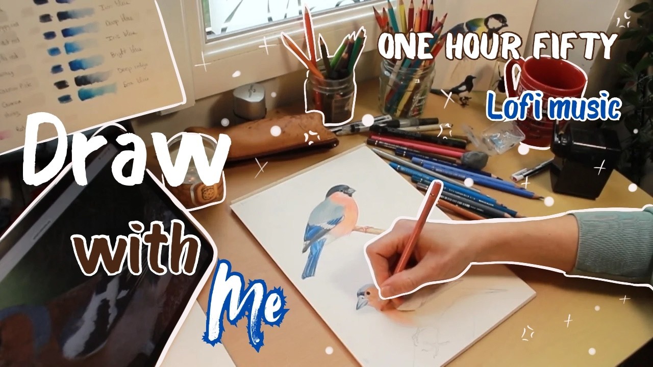 Draw with me for 1 hour #chill #lofimusic #goodvibes