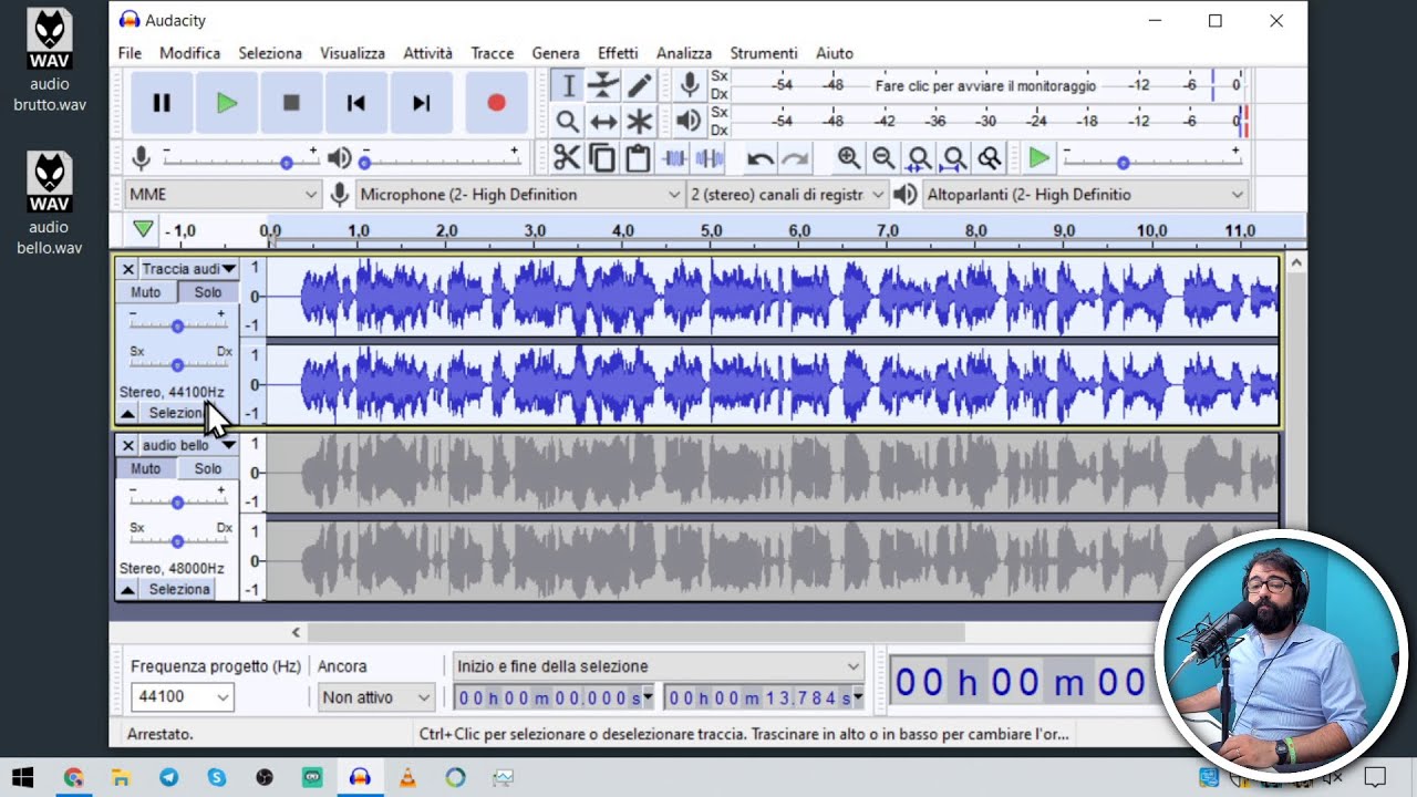 Migliorare DI BRUTTO l'audio con AUDACITY