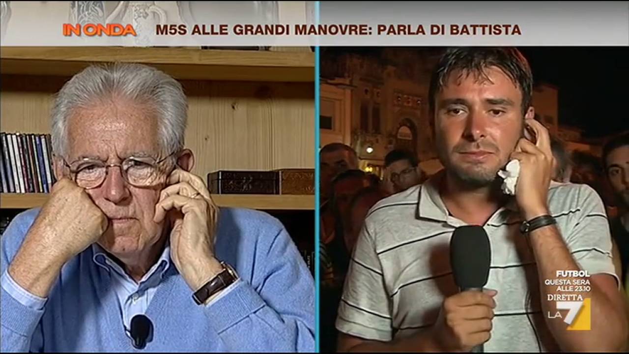 Di Battista vs Monti: Ha fatto gli interessi della BCE. Monti: Falso, non sa nulla, vada in Grecia