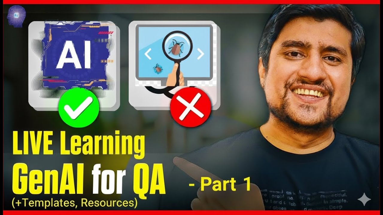 LIVE Learning Generative AI for QA - Part 1( + Template, Notes)