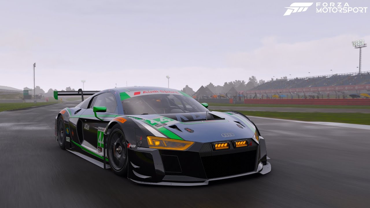Audi #44 R8 LMS na Chuva - Multiplayer Race | Silverstone Racing Circuit GP | Forza Motorsport