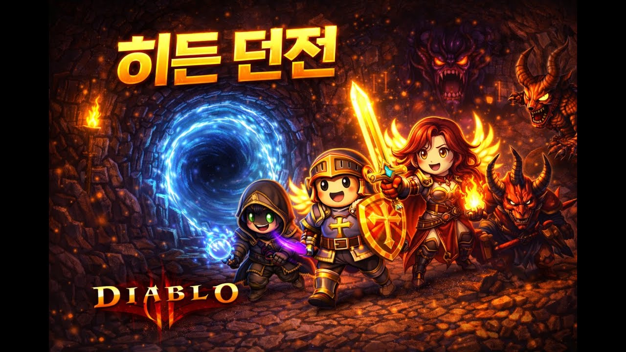 [디아블로4] 시즌11 평범한아재 성기사 클랜분들과 함께 히든던전 가보기!!