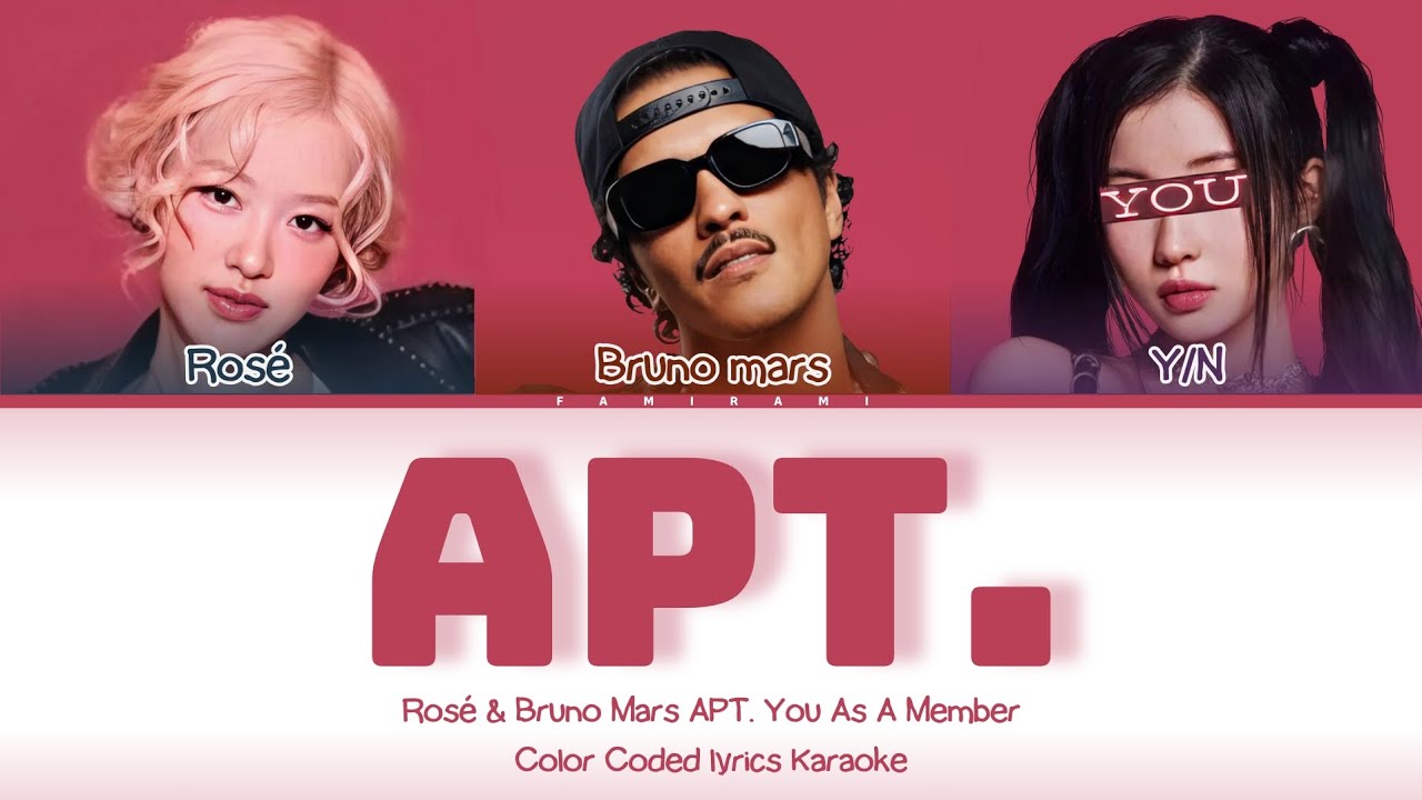 [Karaoke] Rosé & Bruno Mars 'APT.' You As A Member. 3 members ver