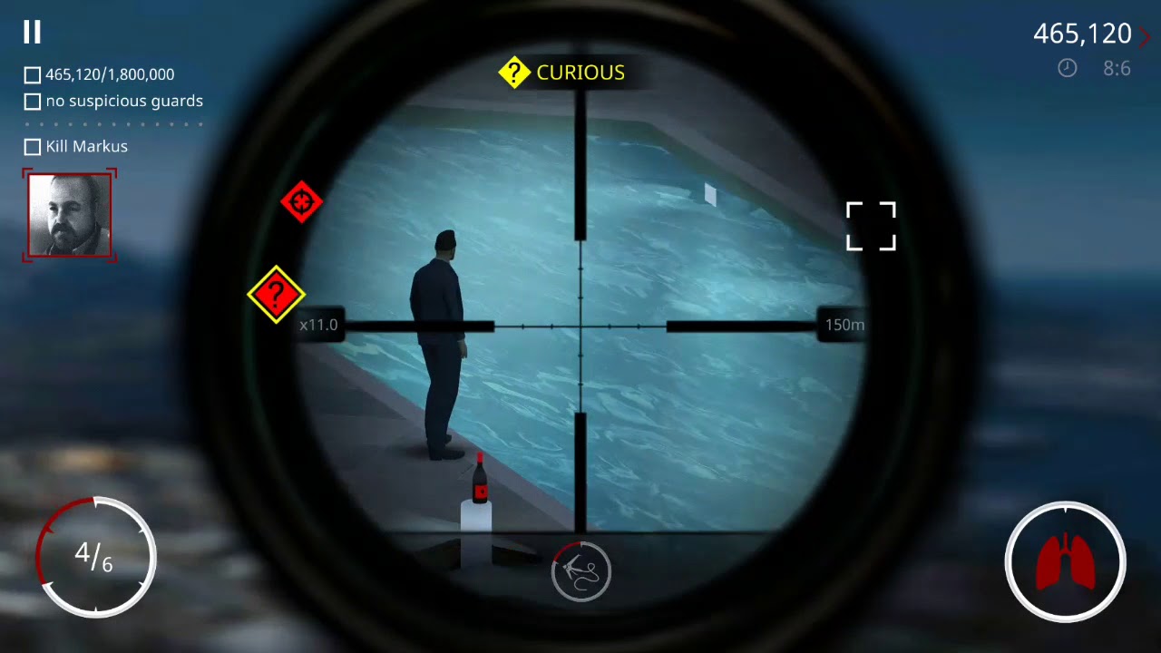 Hitman Sniper # Get a score of 1800000 without raising guard suspicion