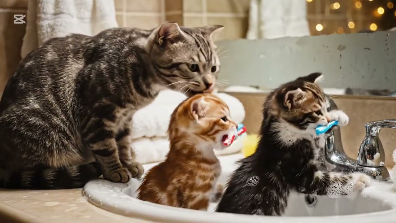 You Won&rsquo;t Believe How Mama Cat Takes Care of Her Kittens 🐱💕 