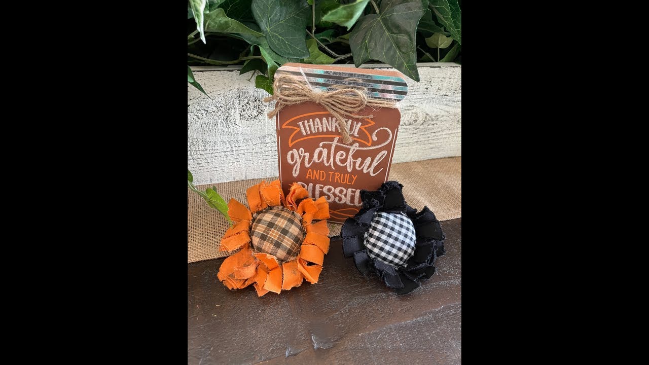 Mini Primitive Fabric Flowers