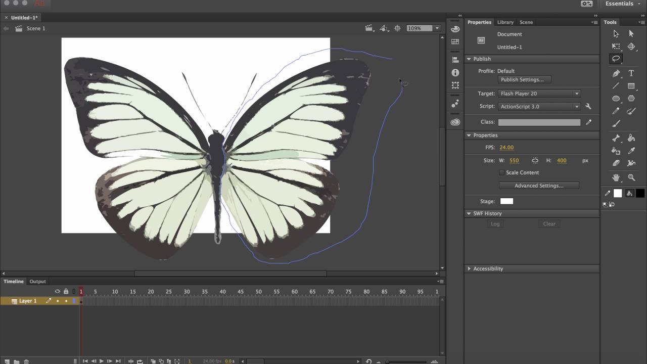 Animate CC how to trace bitmaps to create symbols